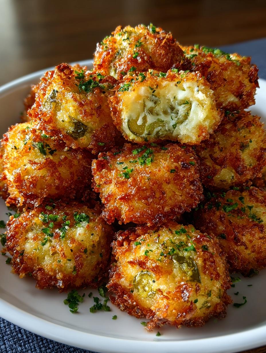 Crispy Pickle Cheese Bites