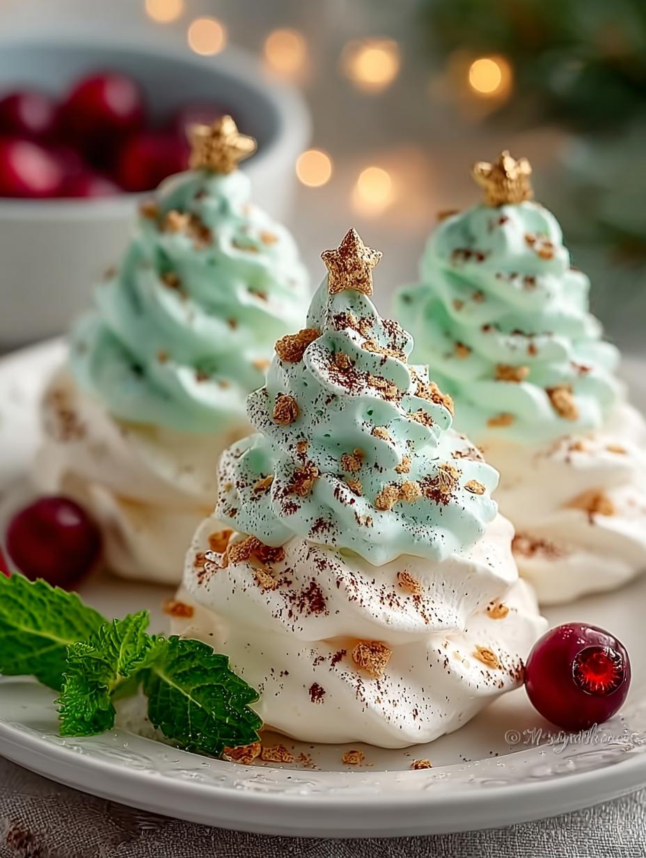 Festive Meringue Christmas Trees