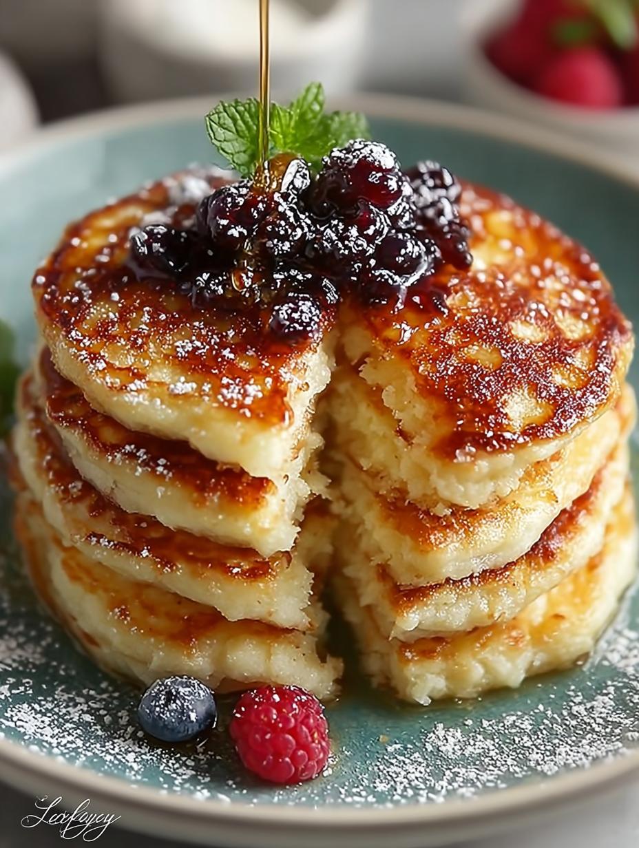 Fluffy Cottage Cheese Pancakes