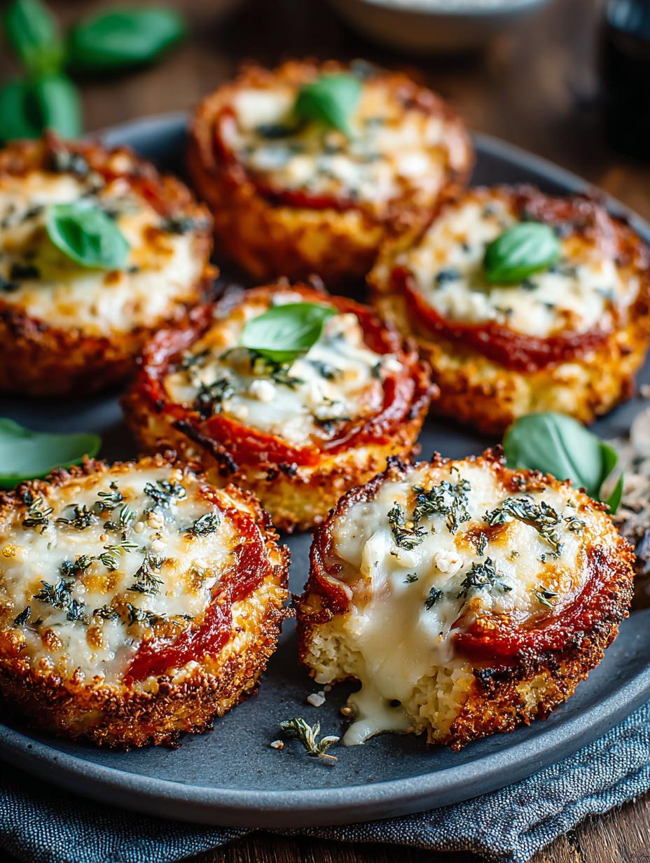 Keto Cauliflower Pizza Bites