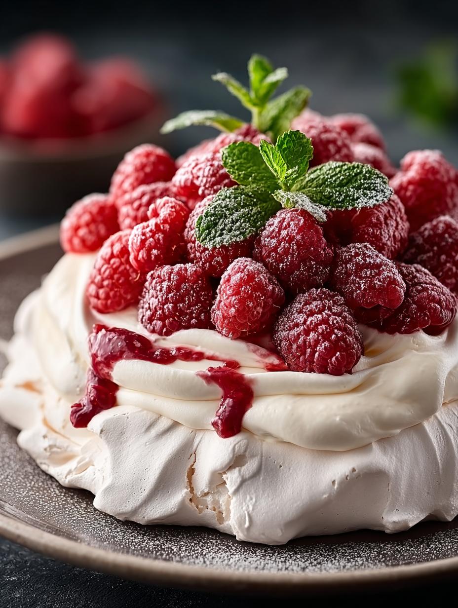 Keto Raspberry Pavlova Guilt