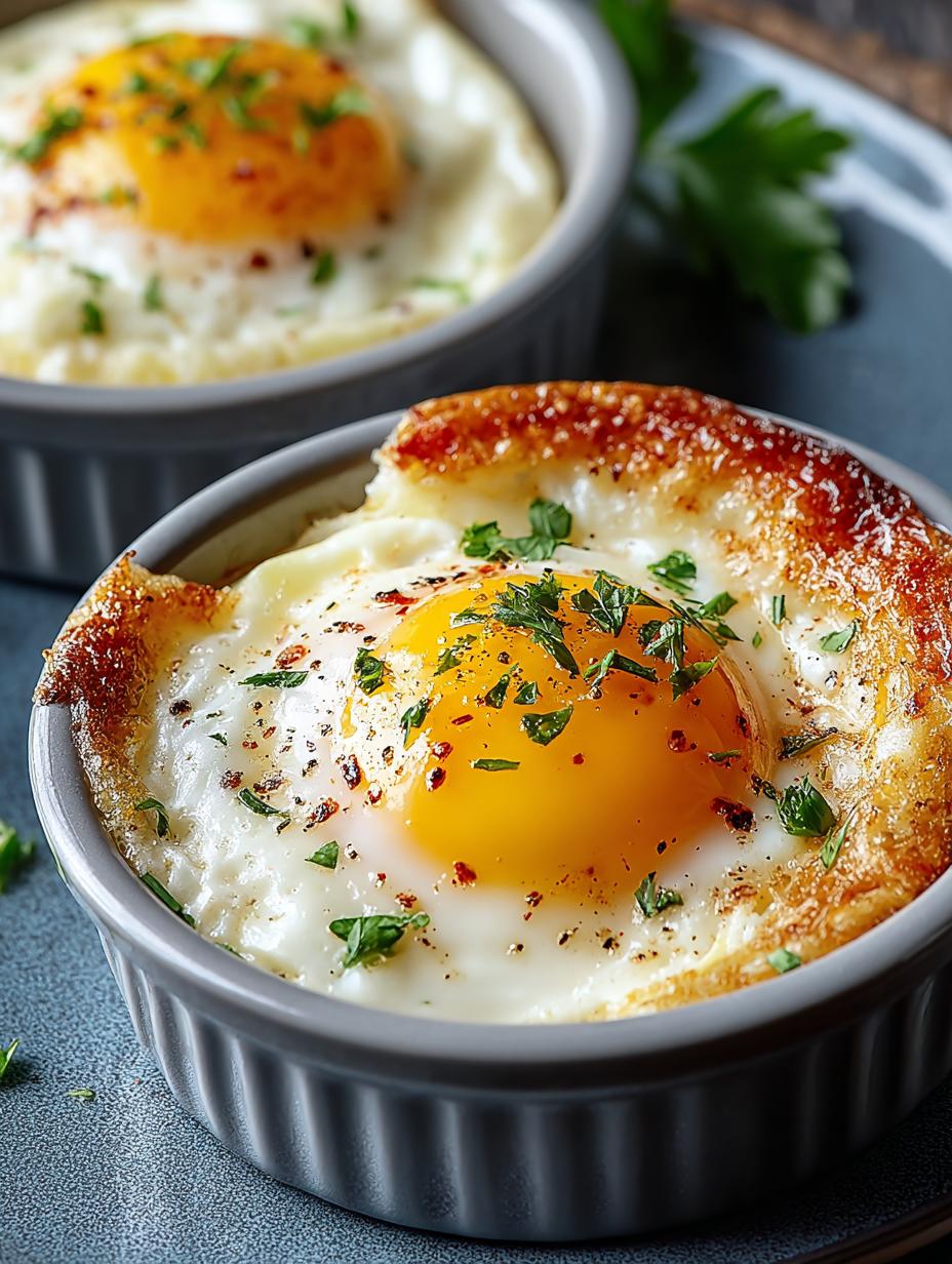 Keto Shirred Eggs Breakfast