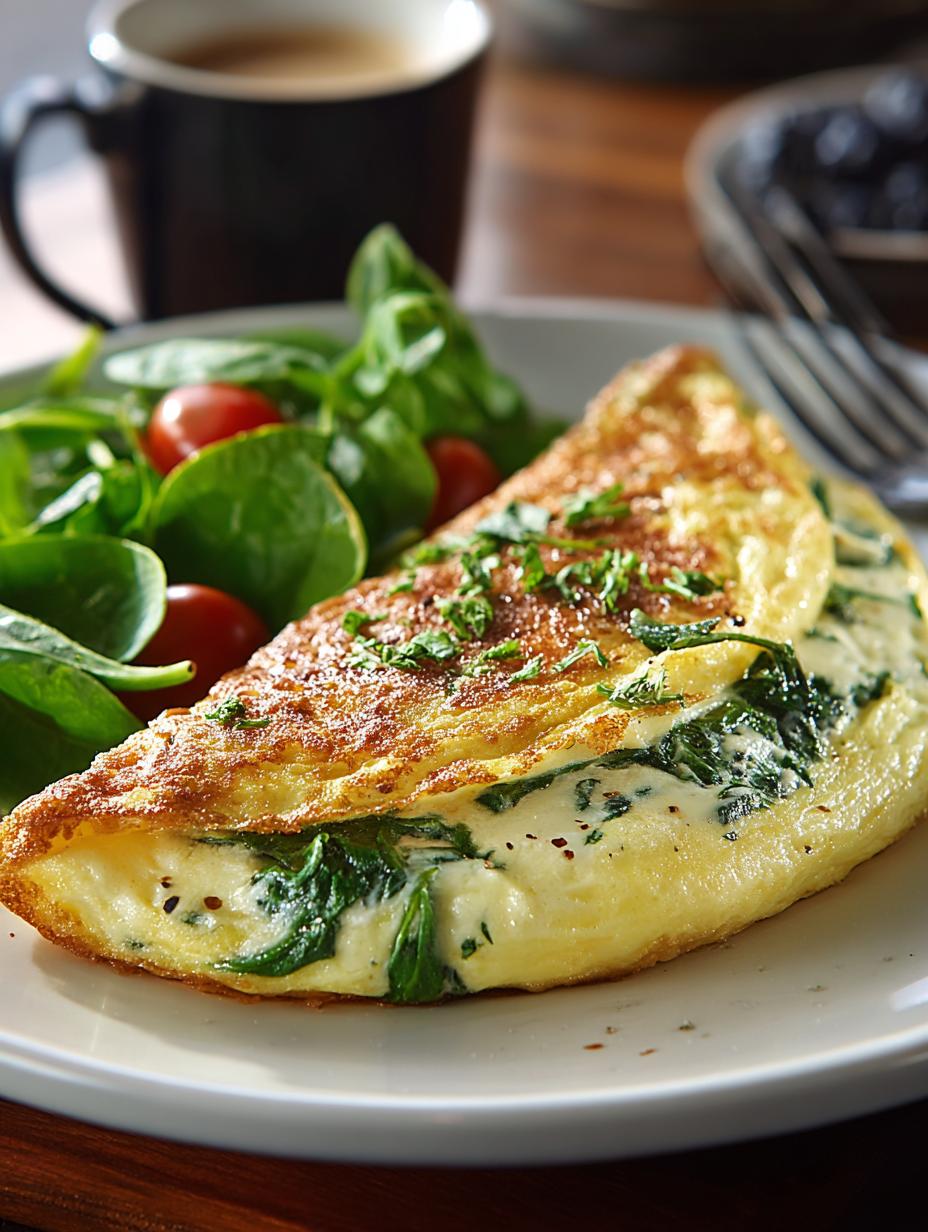 Light Spinach Omelet
