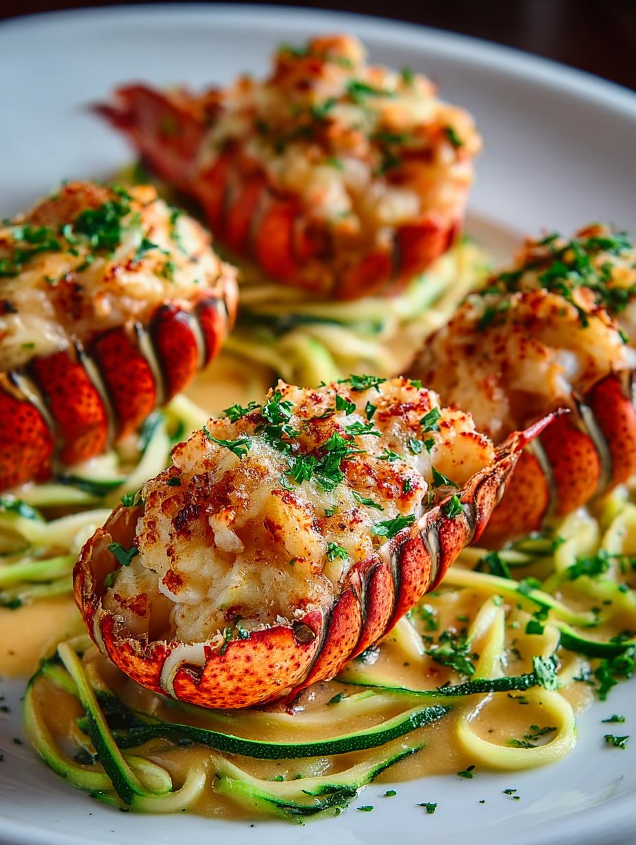 Lobster Thermidor Zoodle Boats