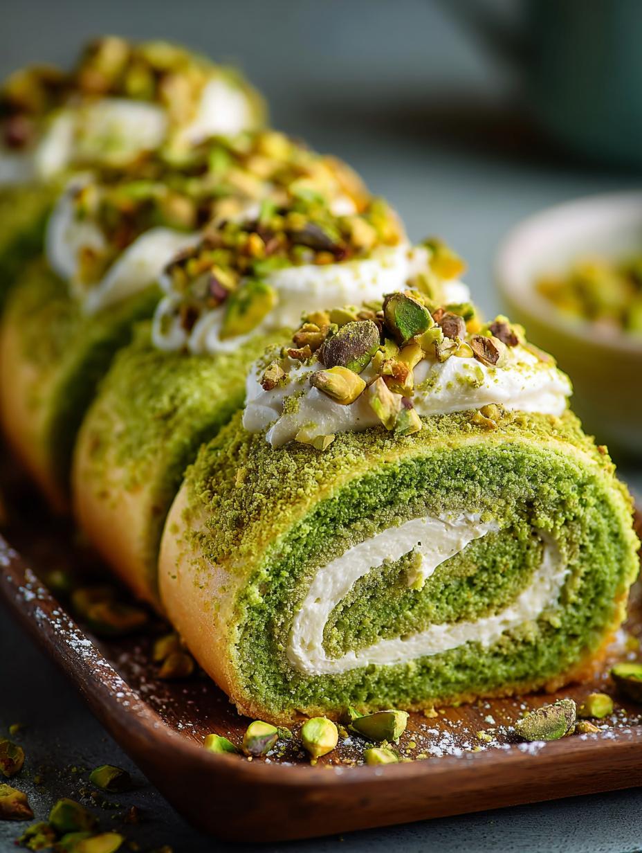 Low Carb Pistachio Roll