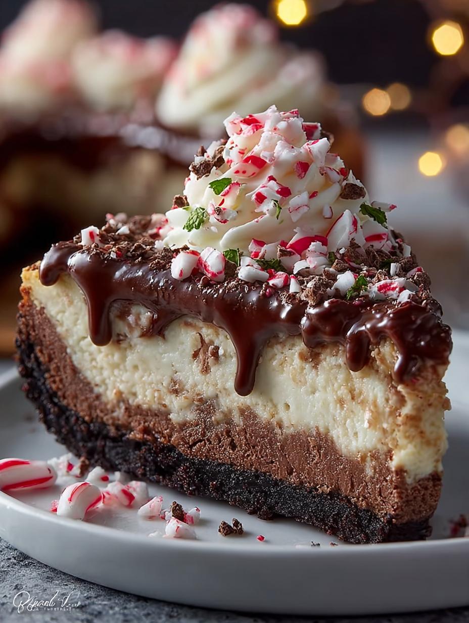 Peppermint Bark Cheesecake