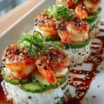 Spicy Shrimp Sushi Stacks