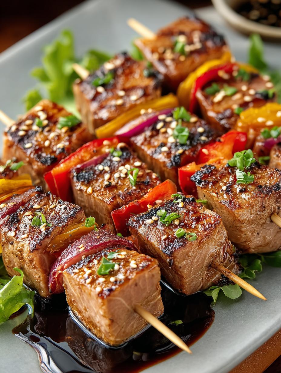 Delicious Teriyaki Ginger Tuna Skewers You Must Try - Teriyaki Ginger Tuna Skewers - main visual representation