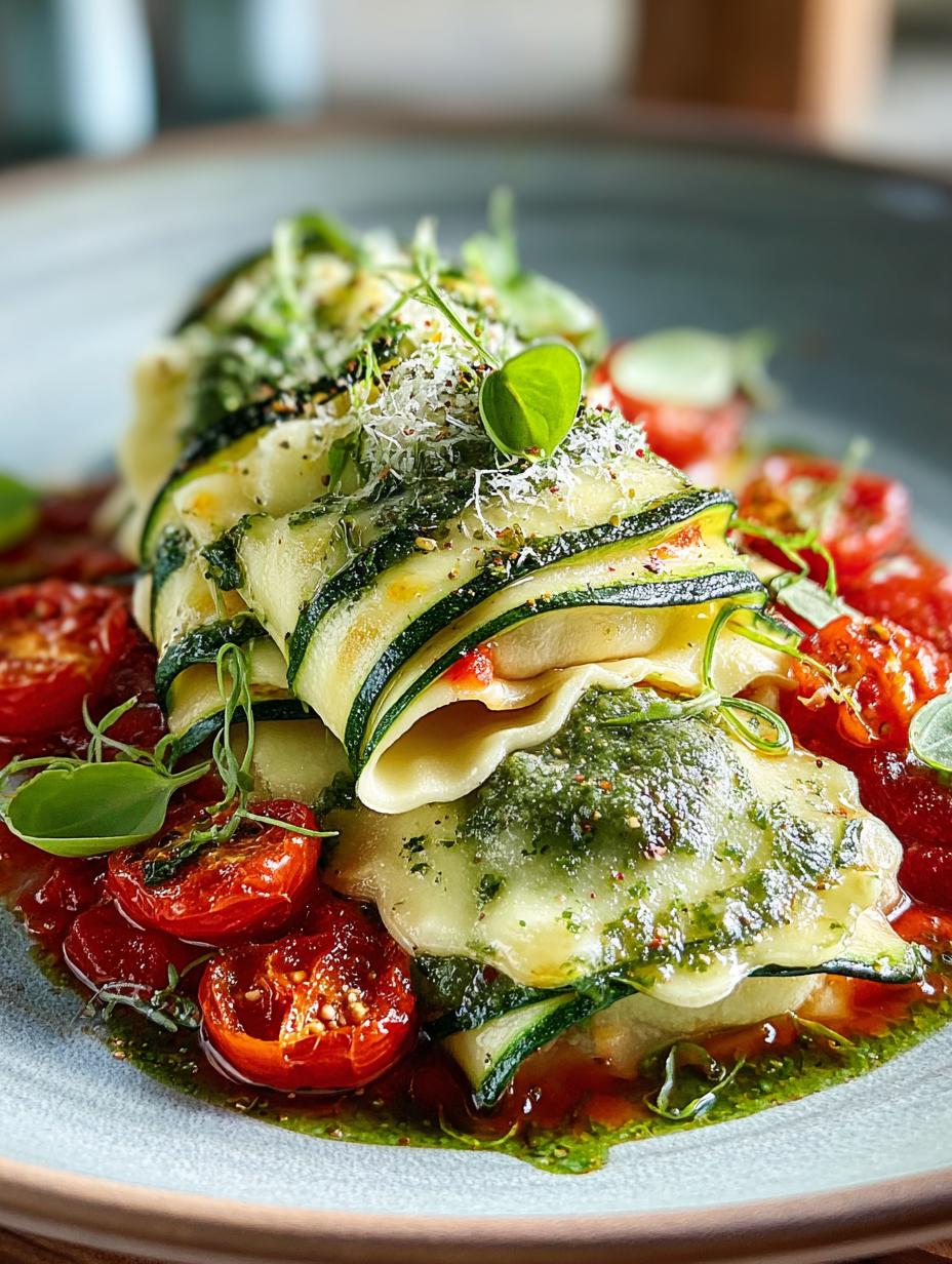 Zucchini Ravioli Low Carb