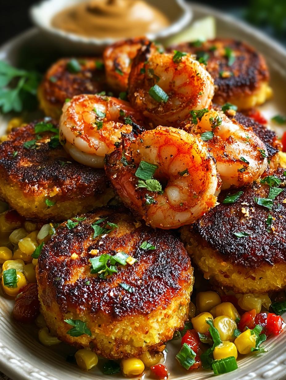 Cajun Shrimp Corn Cakes