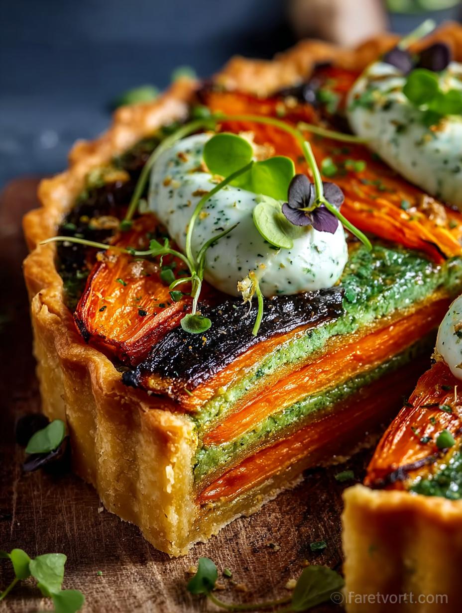 Carrot Tart with Green