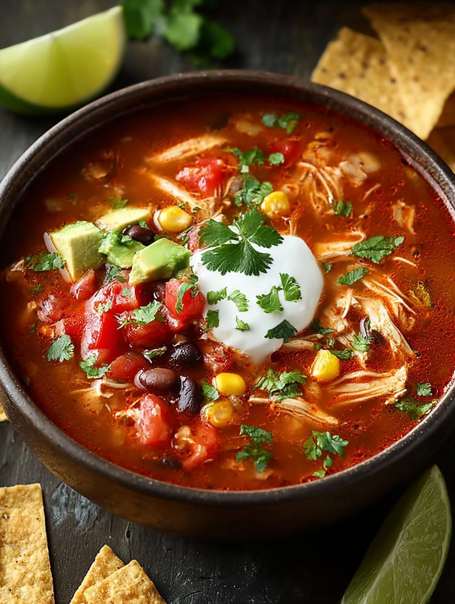 Cozy Chicken Tortilla Soup: 6 Comforting Ingredients - Chicken Tortilla Soup - main visual representation