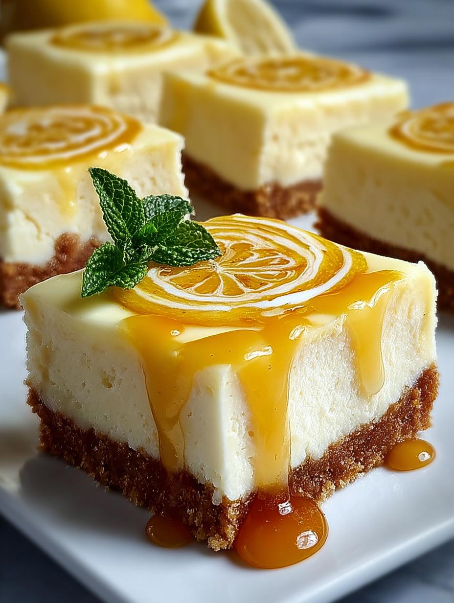 Elegant Lemon Marbled Cheesecake