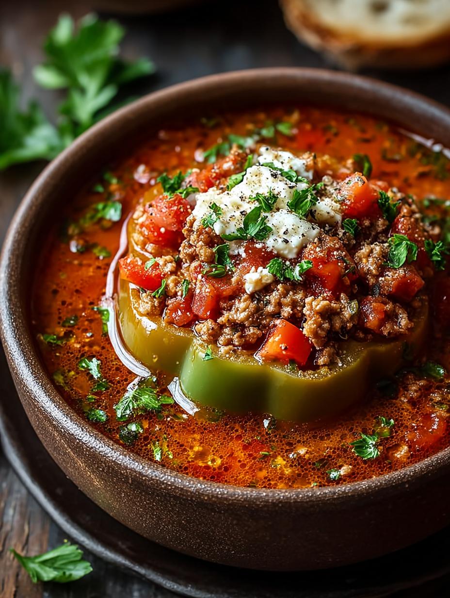 Keto Stuffed Pepper Soup: 5 Comforting Ingredients to Savor - Keto Stuffed Pepper Soup - main visual representation