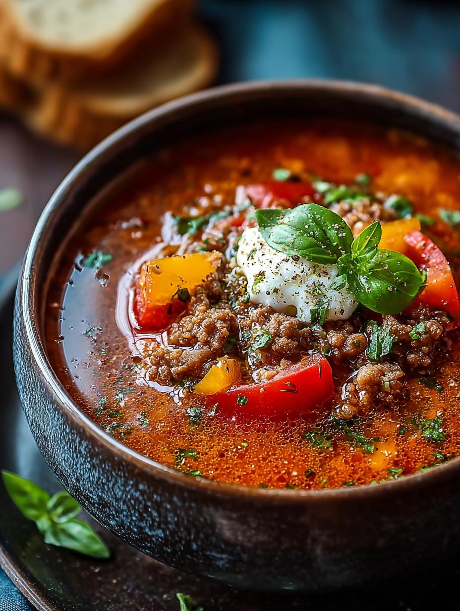 Keto Stuffed Pepper Soup: 5 Comforting Ingredients to Savor - Keto Stuffed Pepper Soup - additional detail
