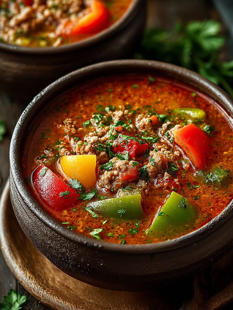 Keto Stuffed Pepper Soup