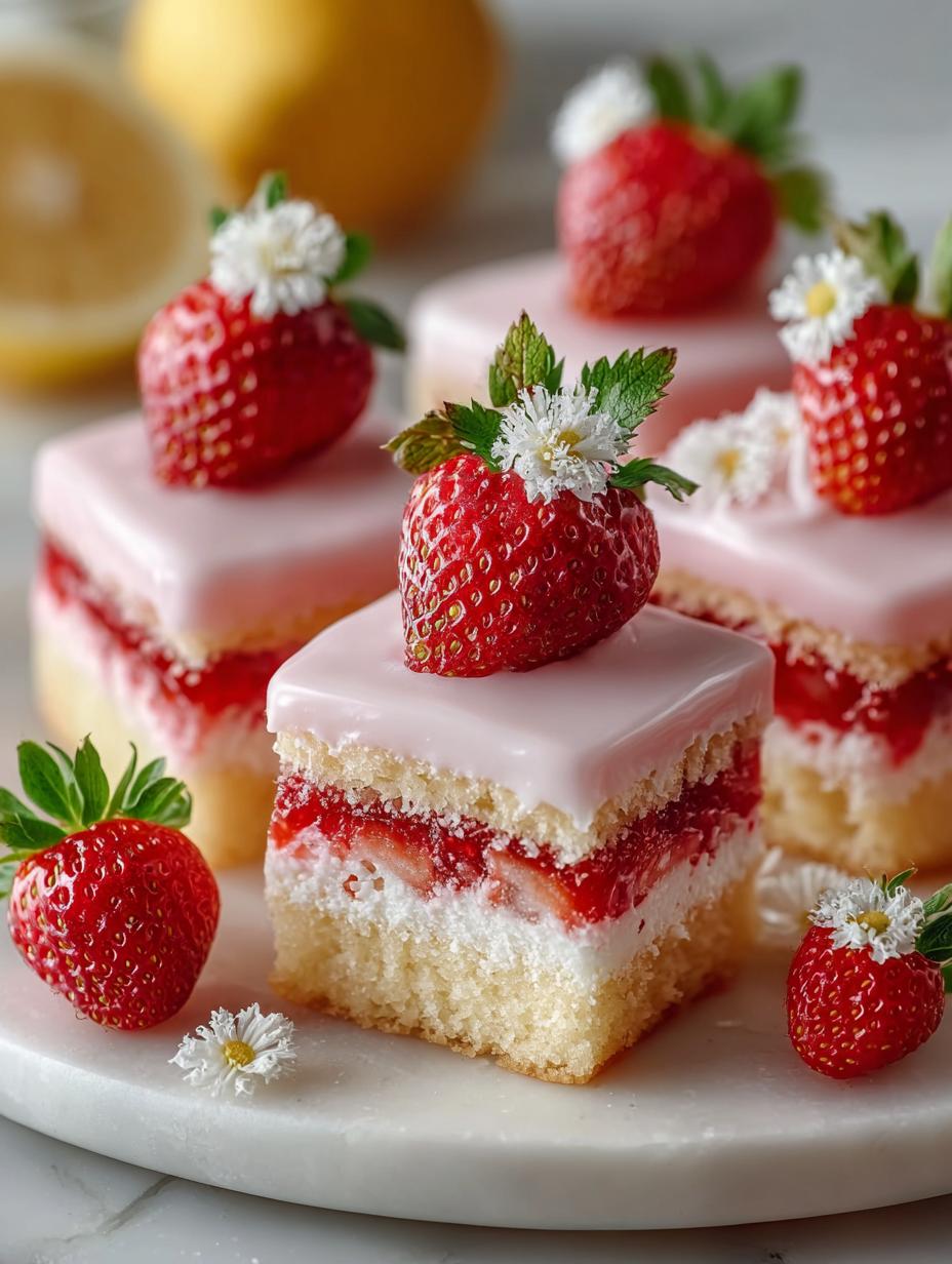 Strawberry Lemonade Cake Bites